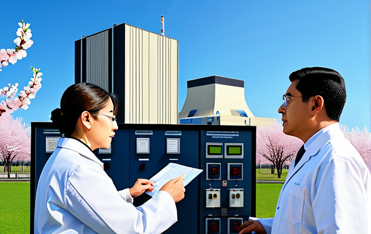 Nuclear Power Plant Illustration**

"A modern, safe nuclear power plant surrounded by cherry blossoms, fully clothed engineers in professional attire inspecting control panels, clear blue sky, realistic rendering, safe for work, appropriate content, professional, detailed architecture, perfect anatomy, well-formed hands, modest design, family-friendly."

**