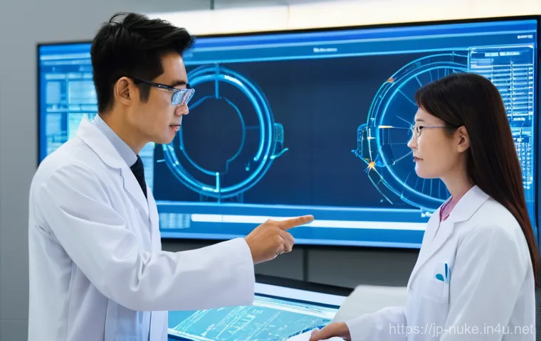 원자력 기술자의 경력 쌓기 전략 - **Prompt:** A group of diverse and enthusiastic Japanese engineers, both male and female, collaborat...