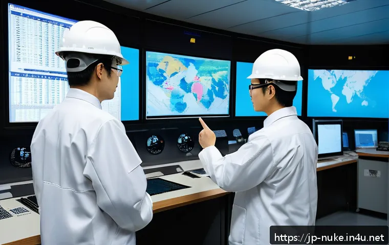 원자력 기술자가 알아야 할 법률 - A modern nuclear power plant control room scene with Japanese engineers and managers wearing profess...